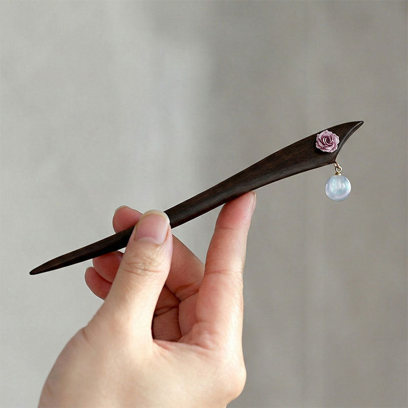 Blush Rose Hair Stick