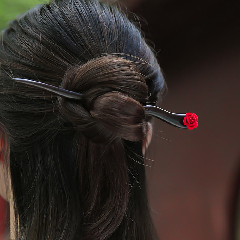 Scarlet Tip Hair Stick