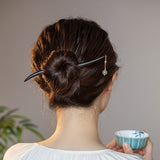 Green Jade Drop Hair Stick