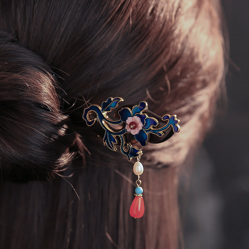 Ornate Azure Drop Hair Stick