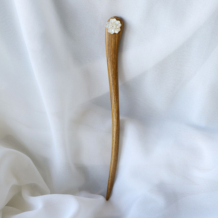 Muted White Hair Stick