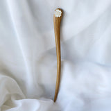 Muted White Hair Stick