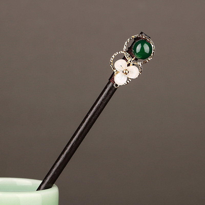 Ivory Moss Hair Stick