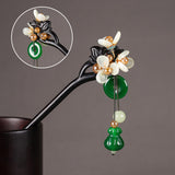 Peace Jade Bloom Hair Stick