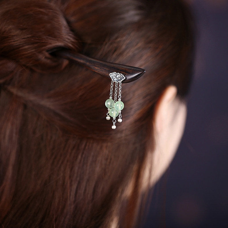 Willow Prehnite Hair Stick