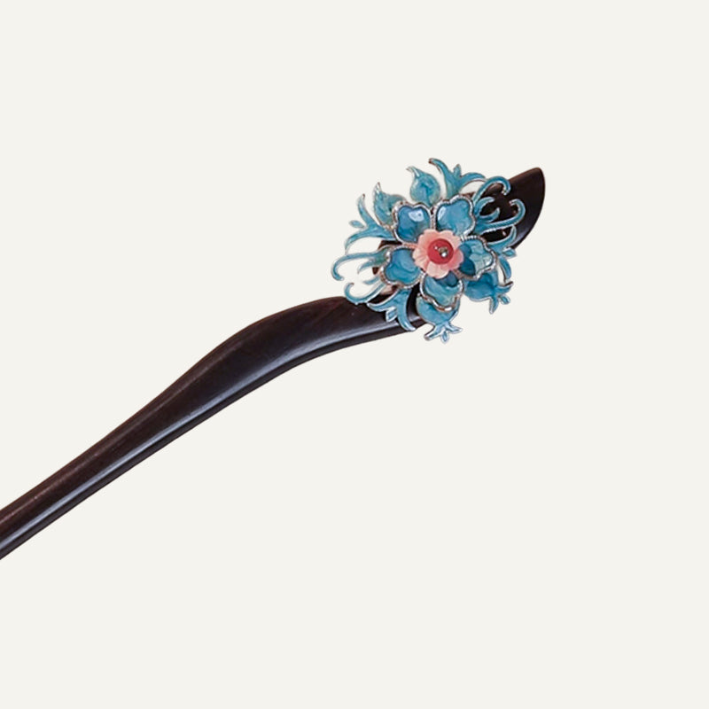 Cerulean Floral Hair Stick