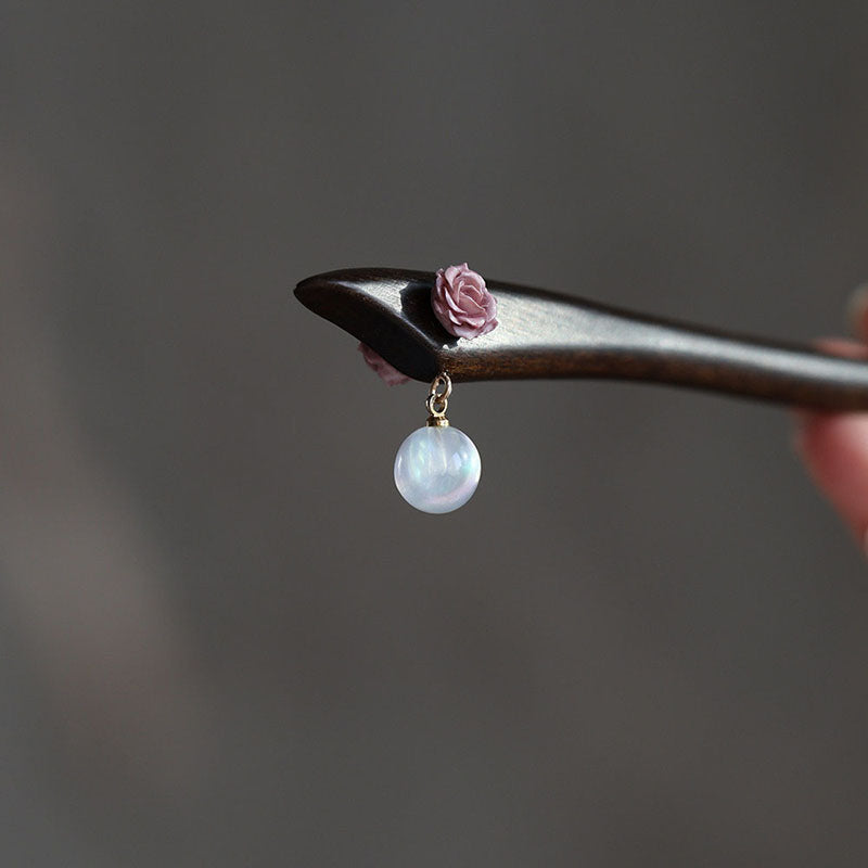 Blush Rose Hair Stick