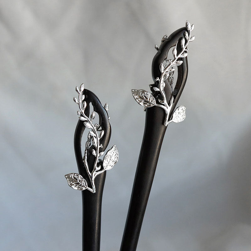 Silver Branch Bloom Hair Stick