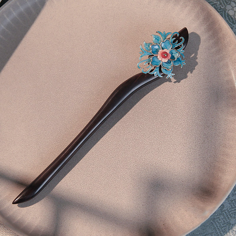 Cerulean Floral Hair Stick