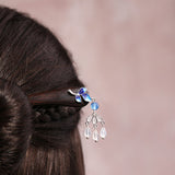 Agate Leaf Tassel Hair Stick