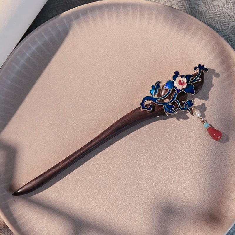 Ornate Azure Drop Hair Stick
