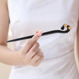Amber Floral Curve Hair Stick