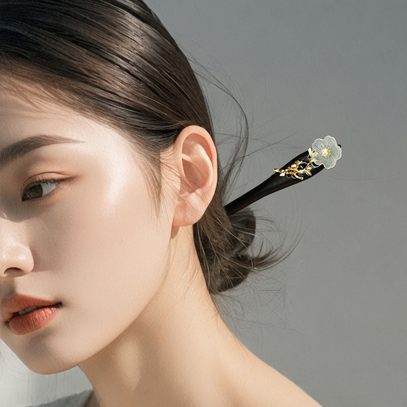 Apricot Veil Hair Stick