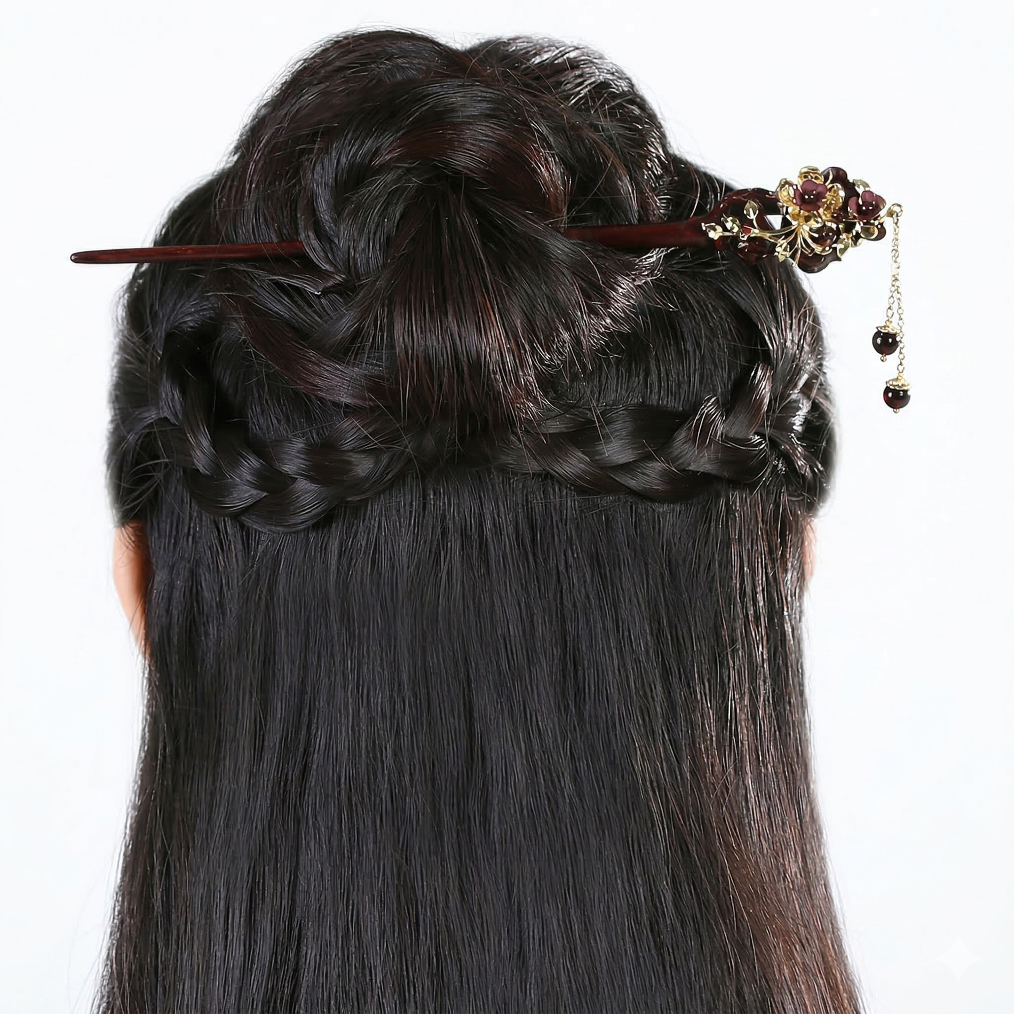 Garnet Tassel Hair Stick