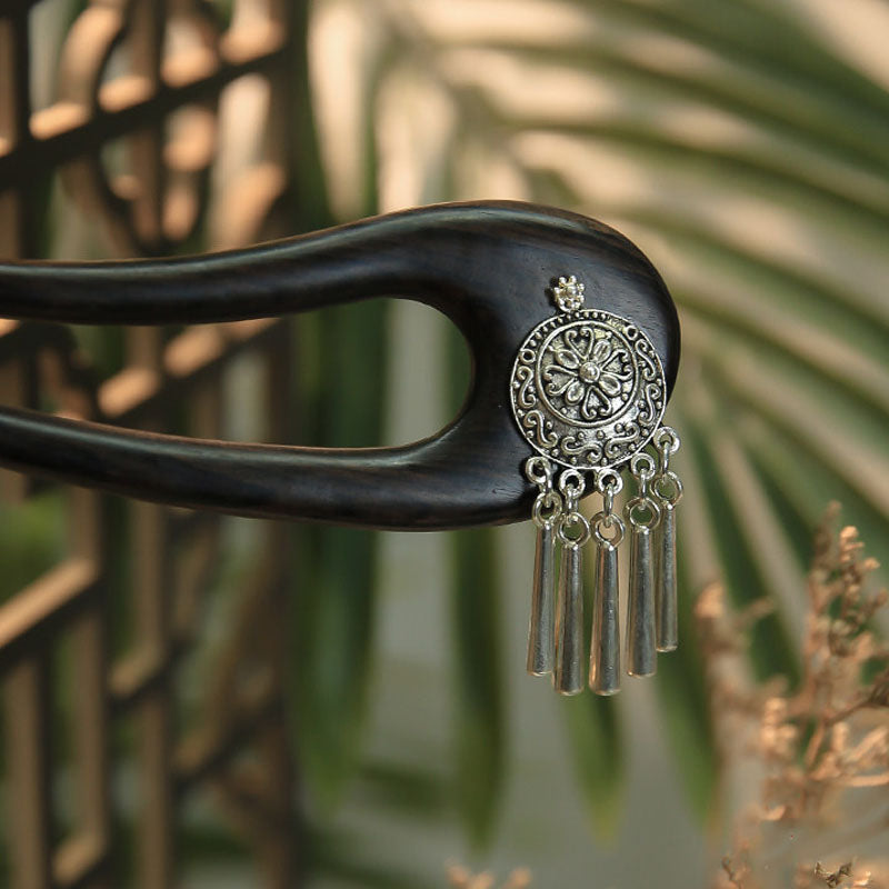 Tribal Medallion Ebony Hair Fork