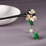 Peace Jade Bloom Hair Stick