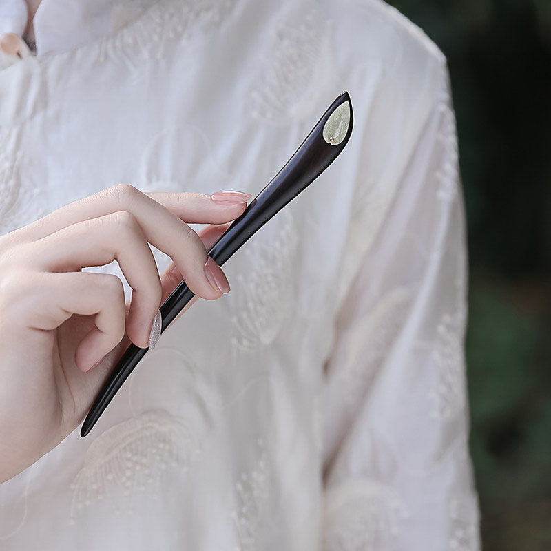 Sharp Luminous Leaf Hair Stick