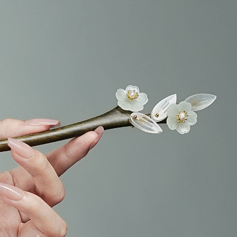 Gardenia Jade Hair Stick