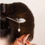 Snow Feather Pearl Hair Stick