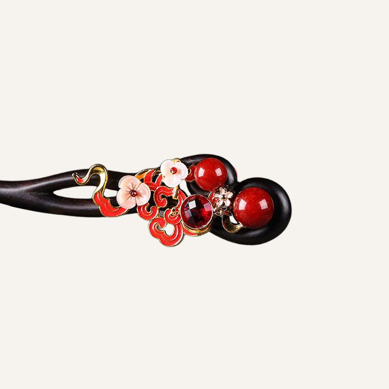 Lucky Red Cloud Hair Stick