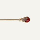 Vermilion Bead Hair Stick