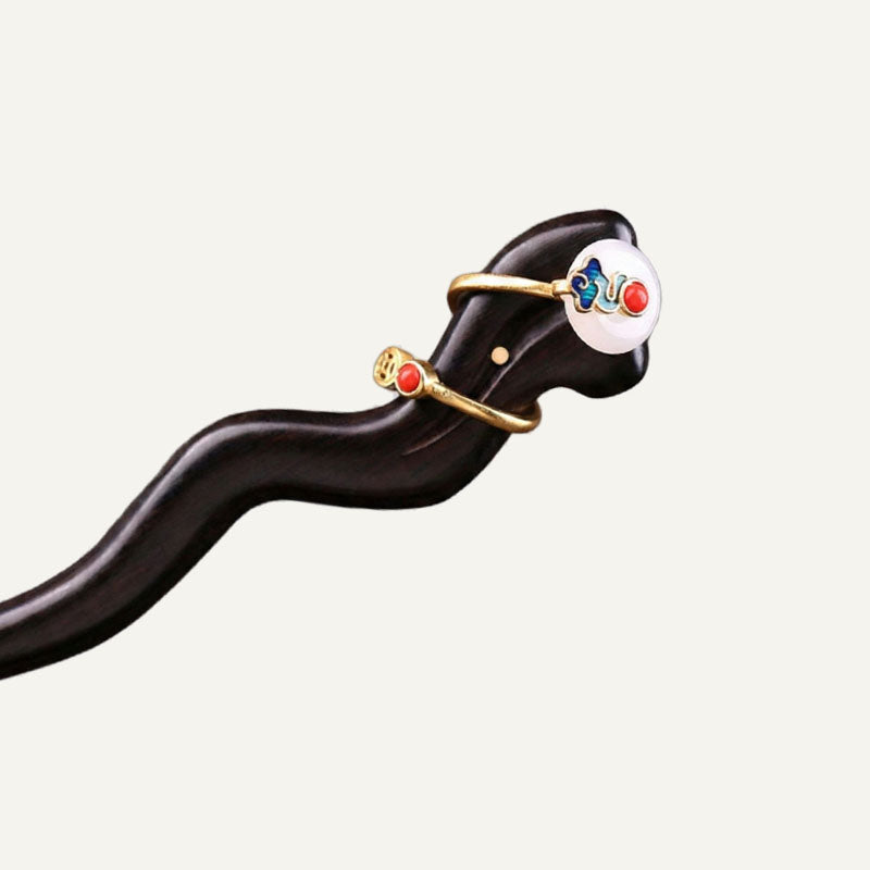 Peace Ring Hair Stick