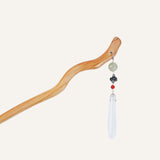 Peachwood Flowing Arc Hair Stick