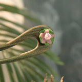 Pink Lotus Green Hair Fork