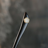 White Plum Ebony Hair Stick