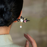 White Blossom Pearl Hair Stick