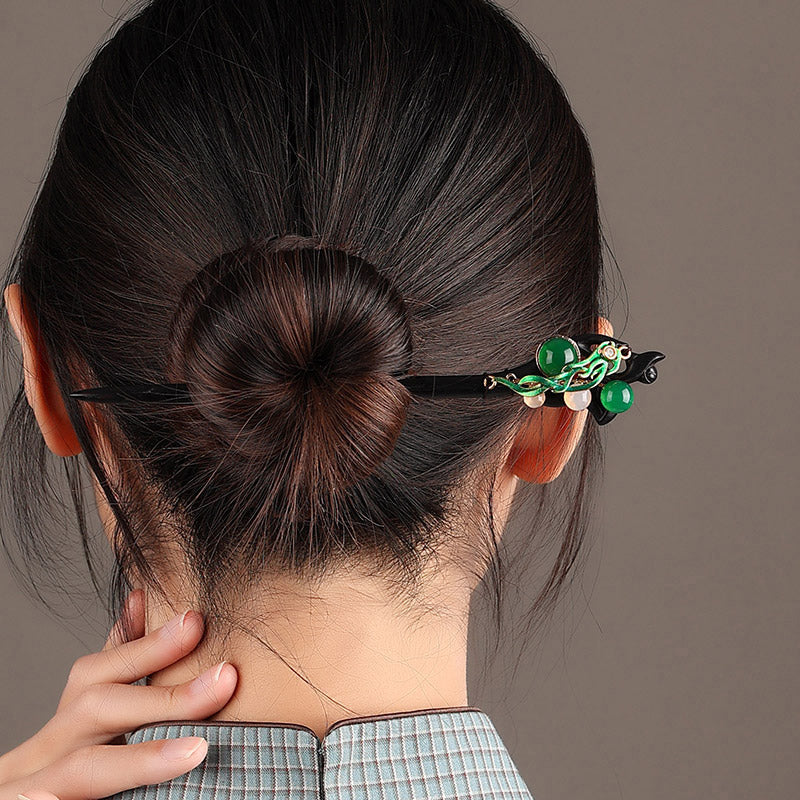 Emerald Vine Hair Stick