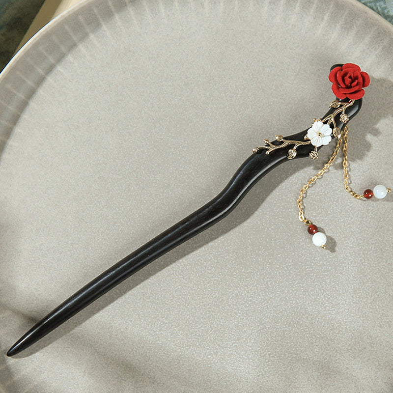 Velvet Rose Hair Stick