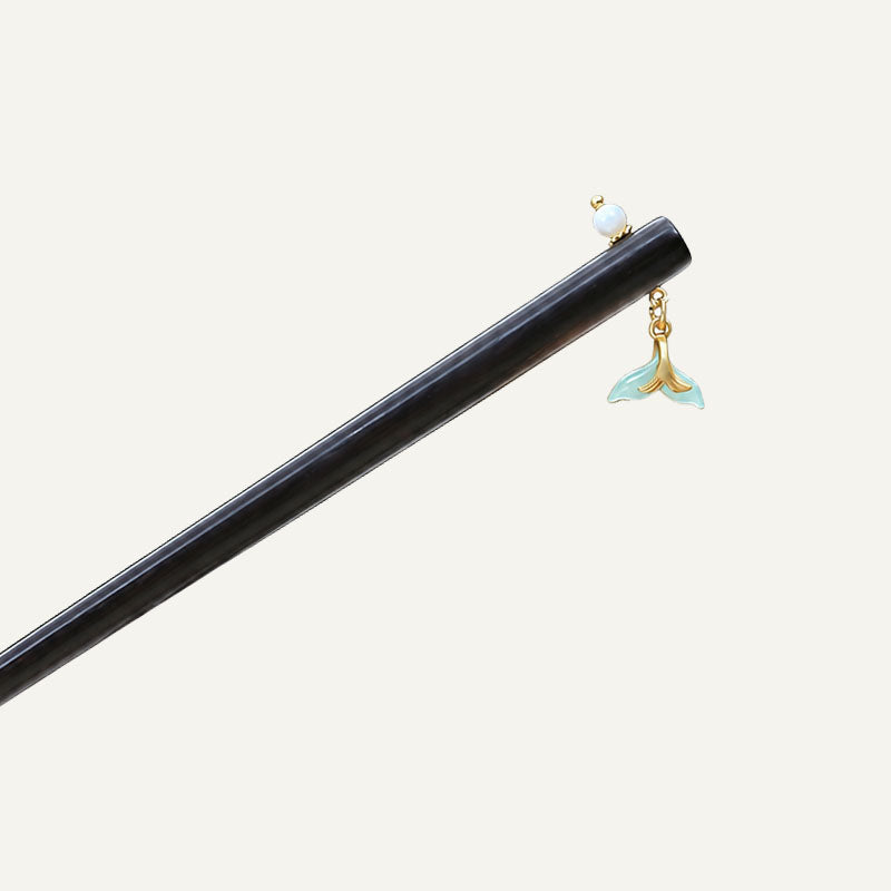 Mint Fishtail Ebony Hair Stick