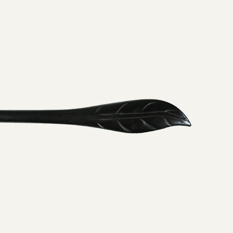 Carved Wooden Leaf Hair Stick