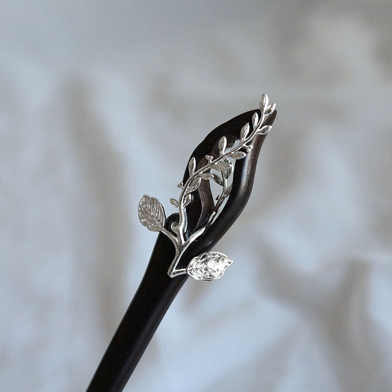 Silver Branch Bloom Hair Stick