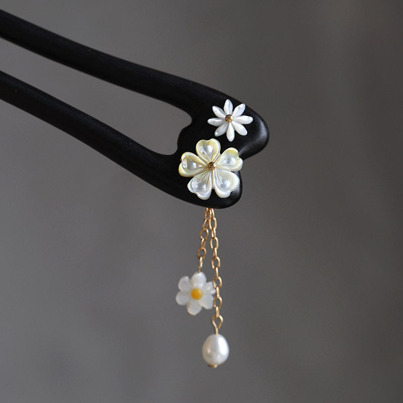 Midnight Blossom Hair Stick