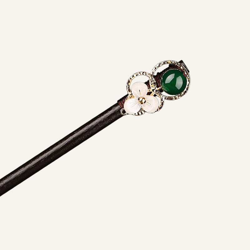 Ivory Moss Hair Stick