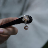 Twin Pearl Drop Hair Stick