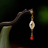 Ebony Red Agate Hair Stick