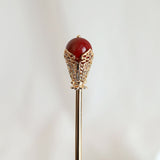 Vermilion Bead Hair Stick
