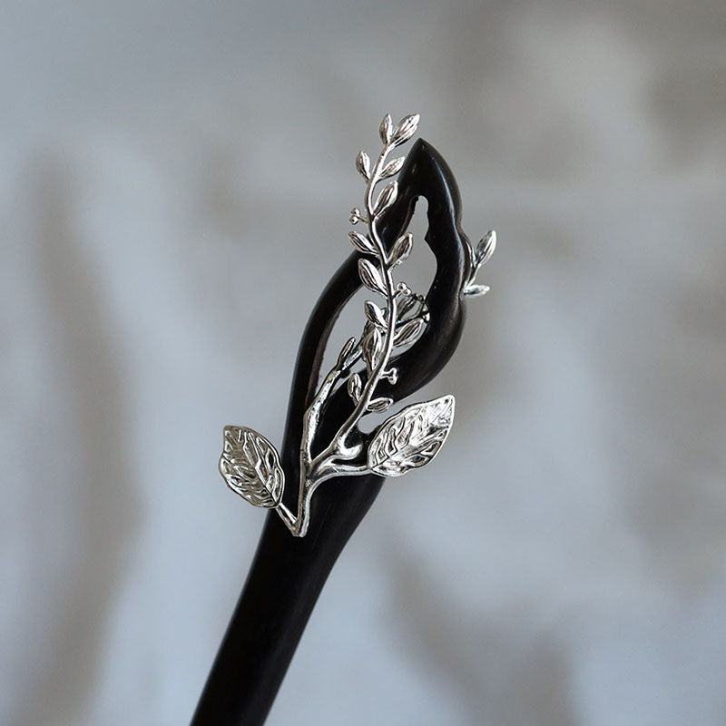 Silver Branch Bloom Hair Stick