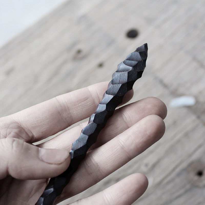 Faceted Spine Hair Stick