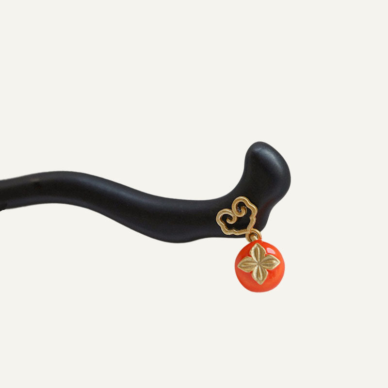 Persimmon Ruyi Hair Stick