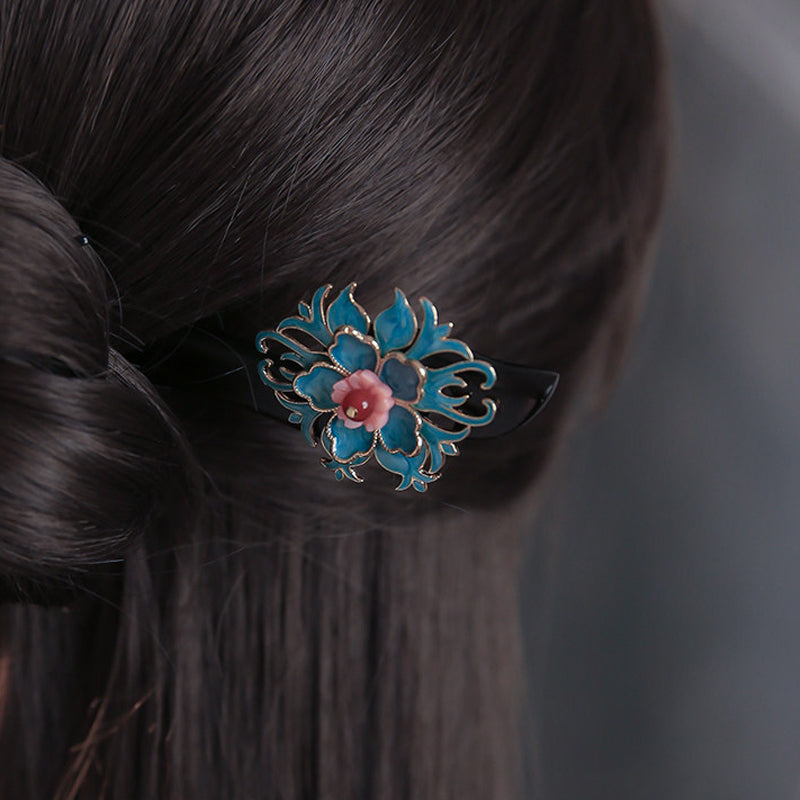 Cerulean Floral Hair Stick