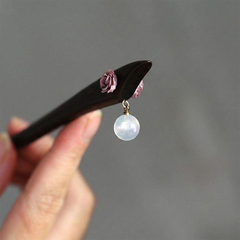 Blush Rose Hair Stick