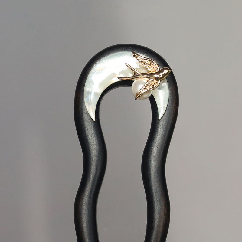 Swallow Nacre U Hair Stick