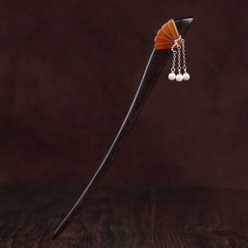 Si Shellcrest Shellcrest Pearl Hair Stick – Silkorastudio