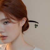 Green Chalcedony Drop Hair Stick