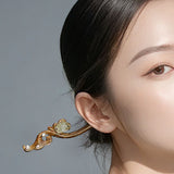 Jade Petal Moon Hair Stick