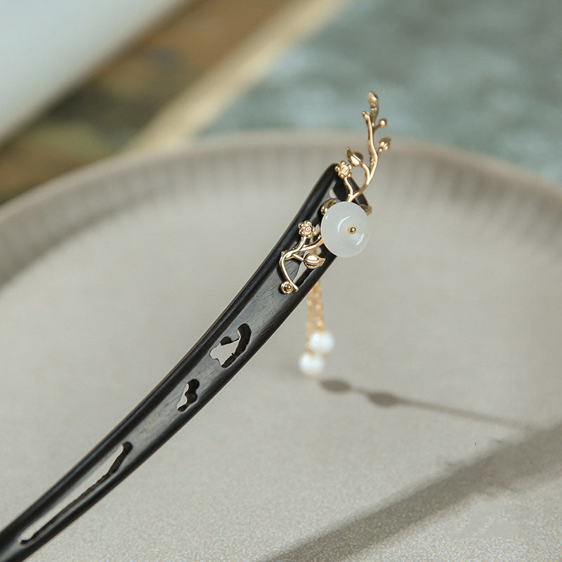 Jade Branch Hair Stick